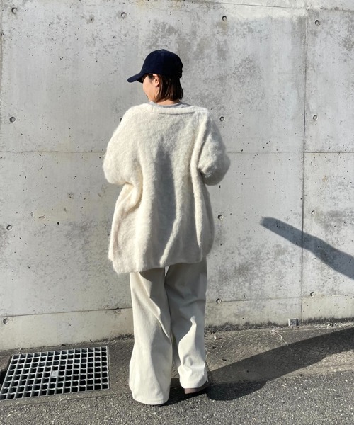 gossara(ゴサラ)の「【リアルバイ多数】アルパカ風カーディガン(カーディガン/ボレロ・レディース・杢グレー/アイボリー/ベージュ・FREE)」の5枚目の写真