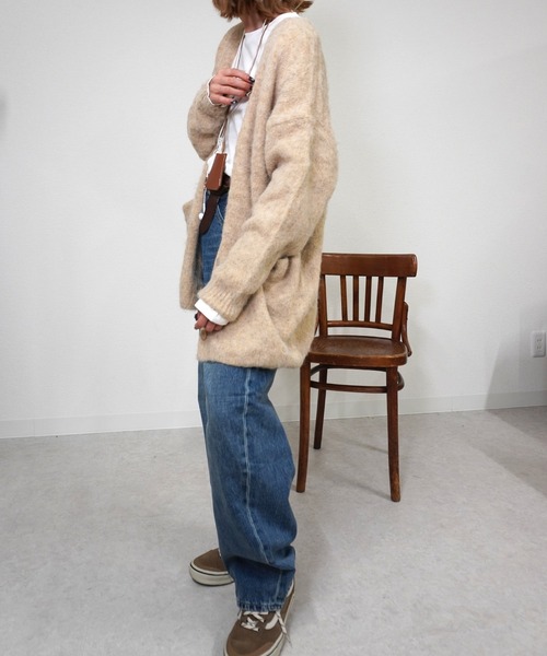 gossara(ゴサラ)の「【リアルバイ多数】アルパカ風カーディガン(カーディガン/ボレロ・レディース・杢グレー/アイボリー/ベージュ・FREE)」の15枚目の写真