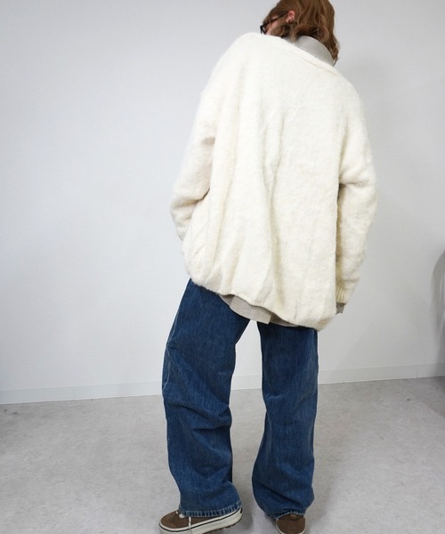 gossara(ゴサラ)の「【リアルバイ多数】アルパカ風カーディガン(カーディガン/ボレロ・レディース・杢グレー/アイボリー/ベージュ・FREE)」の20枚目の写真