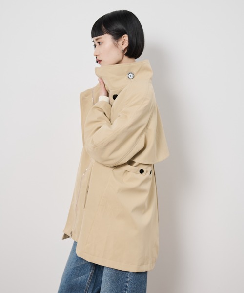 Shelly island(シェリーアイランド)の「スタンドカラーミドルトレンチコート(トレンチコート・レディース・ベージュ/カーキ・FREE)」の19枚目の写真