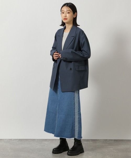 LAKOLE(ラコレ)の「サイドラインデニムスカート / 290711(デニムスカート・レディース・ライトブルー/ブラック/インディゴブルー・SMALL/LARGE/MEDIUM)」の15枚目の写真