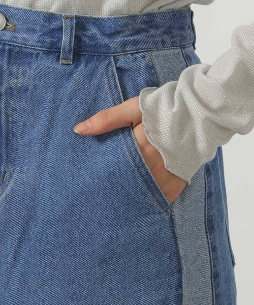 LAKOLE(ラコレ)の「サイドラインデニムスカート / 290711(デニムスカート・レディース・ライトブルー/ブラック/インディゴブルー・SMALL/LARGE/MEDIUM)」の9枚目の写真