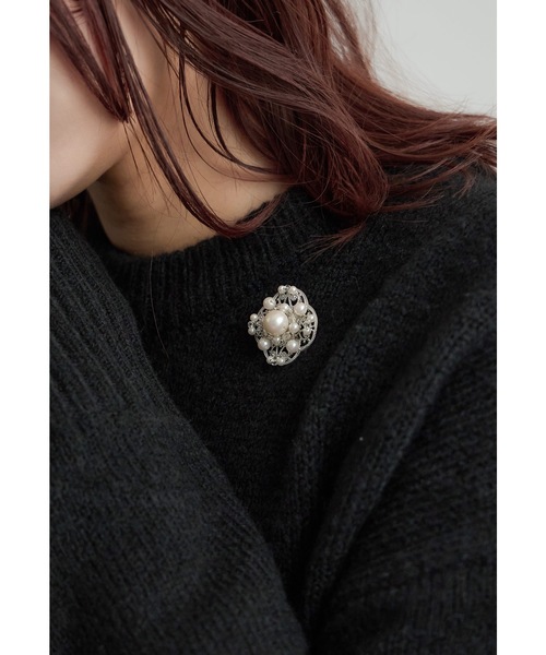 niana（ニアナ）の「メタルパールブローチ コサージュ フォーマル セレモニー 結婚式 二次会 謝恩会 入学式 卒業式 パーティー オケージョン（ブローチ/コサージュ・レディース・シルバー/ゴールド・FREE）」の10枚目の写真