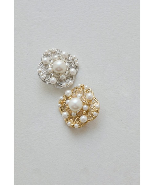 niana（ニアナ）の「メタルパールブローチ コサージュ フォーマル セレモニー 結婚式 二次会 謝恩会 入学式 卒業式 パーティー オケージョン（ブローチ/コサージュ・レディース・シルバー/ゴールド・FREE）」の7枚目の写真