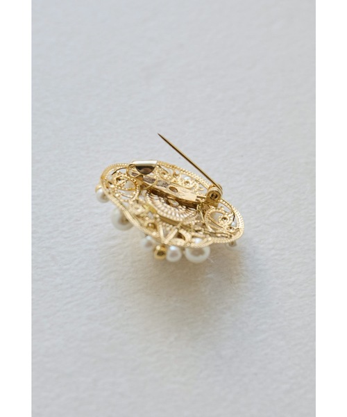 niana（ニアナ）の「メタルパールブローチ コサージュ フォーマル セレモニー 結婚式 二次会 謝恩会 入学式 卒業式 パーティー オケージョン（ブローチ/コサージュ・レディース・シルバー/ゴールド・FREE）」の3枚目の写真