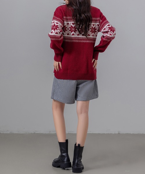 DAY CLOSET（デイ クローゼット）の「【大きいサイズ有】冬に溶け込む生地感。クラシカルウール調フロントタックハーフパンツ レディース（その他パンツ・レディース・グレー/ブラック・S/M/L/XL）」の14枚目の写真