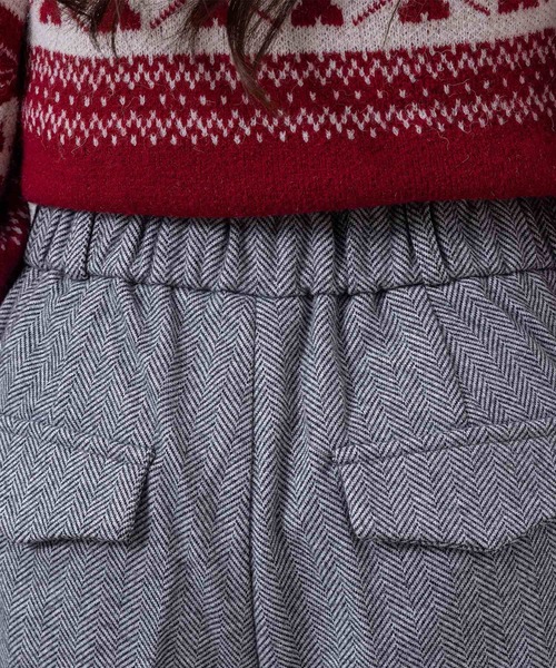 DAY CLOSET（デイ クローゼット）の「【大きいサイズ有】冬に溶け込む生地感。クラシカルウール調フロントタックハーフパンツ レディース（その他パンツ・レディース・グレー/ブラック・S/M/L/XL）」の8枚目の写真