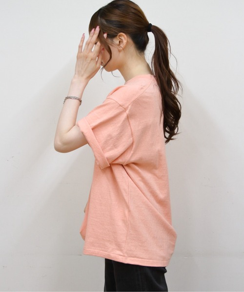 ORCIVAL（オーシバル）の「ORCIVAL/オーシバル　エンブロイダリーショートスリーブTEE　EMBROIDERY SHORT SLEEVE T-SHIRT　OR-C0419 MIT（メンズ）（Tシャツ/カットソー・レディース・ブラック/サックスブルー/オフホワイト/ピンク・4/5）」の19枚目の写真