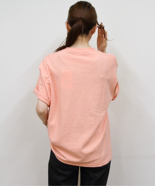 ORCIVAL（オーシバル）の「ORCIVAL/オーシバル　エンブロイダリーショートスリーブTEE　EMBROIDERY SHORT SLEEVE T-SHIRT　OR-C0419 MIT（メンズ）（Tシャツ/カットソー・レディース・ブラック/サックスブルー/オフホワイト/ピンク・4/5）」の20枚目の写真