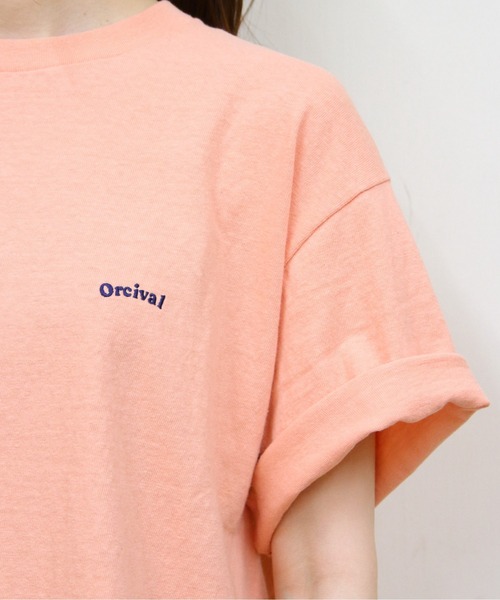 ORCIVAL（オーシバル）の「ORCIVAL/オーシバル　エンブロイダリーショートスリーブTEE　EMBROIDERY SHORT SLEEVE T-SHIRT　OR-C0419 MIT（メンズ）（Tシャツ/カットソー・レディース・ブラック/サックスブルー/オフホワイト/ピンク・4/5）」の21枚目の写真
