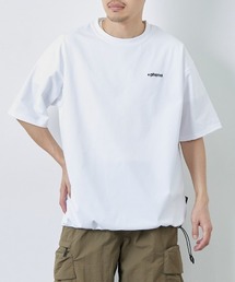 [＋phenix/プラスフェニックス] 別注 ワンポイント刺繍ロゴ ドローコードTシャツ