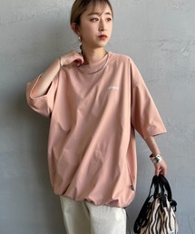 [＋phenix/プラスフェニックス] 別注 ワンポイント刺繍ロゴ ドローコードTシャツ