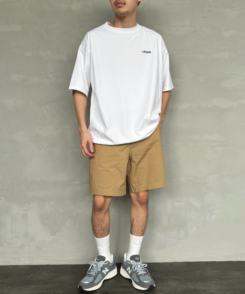 +phenix（プラスフェニックス）の「[＋phenix/プラスフェニックス] 別注 ワンポイント刺繍ロゴ ドローコードTシャツ（Tシャツ/カットソー・メンズ・ホワイト/ブラック/サックスブルー/グレー/ピンク・XL/L/M）」の7枚目の写真