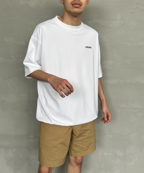 +phenix（プラスフェニックス）の「[＋phenix/プラスフェニックス] 別注 ワンポイント刺繍ロゴ ドローコードTシャツ（Tシャツ/カットソー・メンズ・ホワイト/ブラック/サックスブルー/グレー/ピンク・XL/L/M）」の18枚目の写真