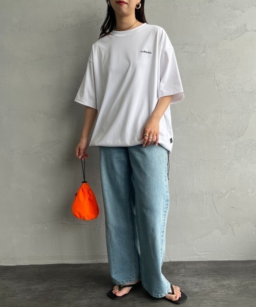 +phenix（プラスフェニックス）の「[＋phenix/プラスフェニックス] 別注 ワンポイント刺繍ロゴ ドローコードTシャツ（Tシャツ/カットソー・メンズ・ホワイト/ブラック/サックスブルー/グレー/ピンク・XL/L/M）」の12枚目の写真