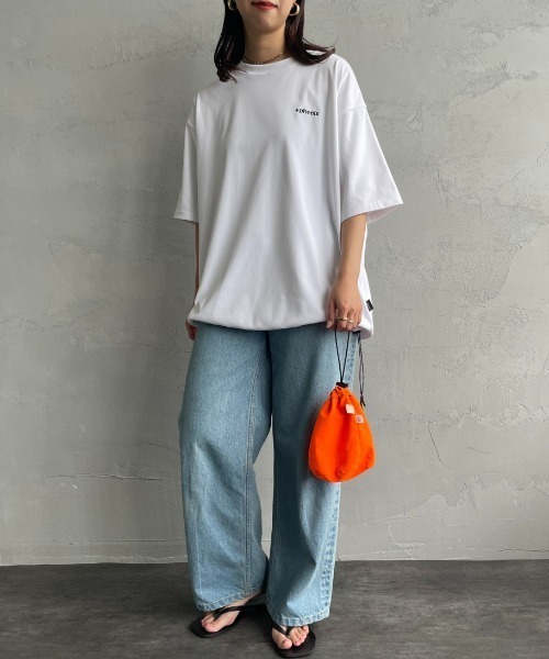 +phenix（プラスフェニックス）の「[＋phenix/プラスフェニックス] 別注 ワンポイント刺繍ロゴ ドローコードTシャツ（Tシャツ/カットソー・メンズ・ホワイト/ブラック/サックスブルー/グレー/ピンク・XL/L/M）」の6枚目の写真