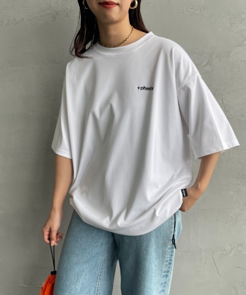 +phenix（プラスフェニックス）の「[＋phenix/プラスフェニックス] 別注 ワンポイント刺繍ロゴ ドローコードTシャツ（Tシャツ/カットソー・メンズ・ホワイト/ブラック/サックスブルー/グレー/ピンク・XL/L/M）」の9枚目の写真