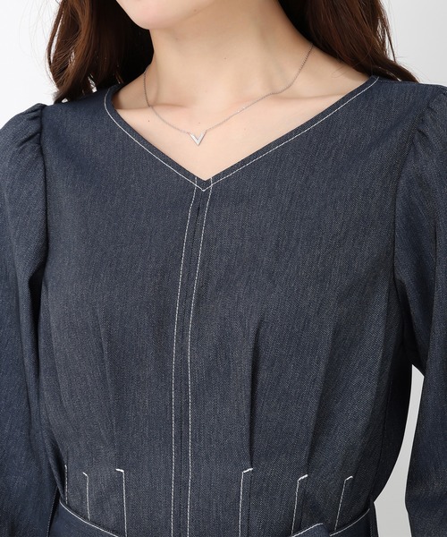 MISCH MASCH(ミッシュマッシュ)の「ポリデニムワンピース(ワンピース・レディース・ブルー/グリーン/ネイビー・M/S)」の16枚目の写真