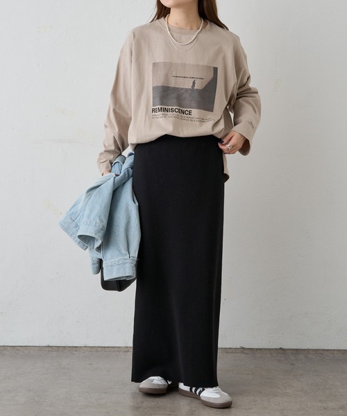 PUAL CE CIN(ピュアルセシン)の「フォトプリントロングスリーブカットソー(Tシャツ/カットソー・レディース・ベージュ/オフホワイト・FREE)」の13枚目の写真