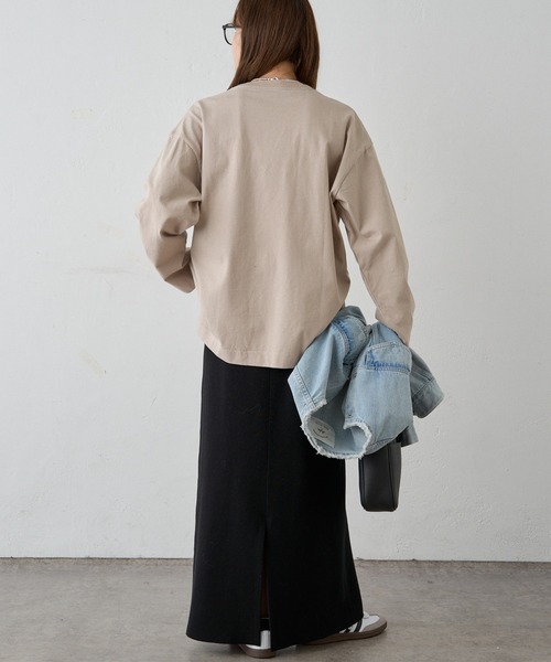 PUAL CE CIN(ピュアルセシン)の「フォトプリントロングスリーブカットソー(Tシャツ/カットソー・レディース・ベージュ/オフホワイト・FREE)」の15枚目の写真