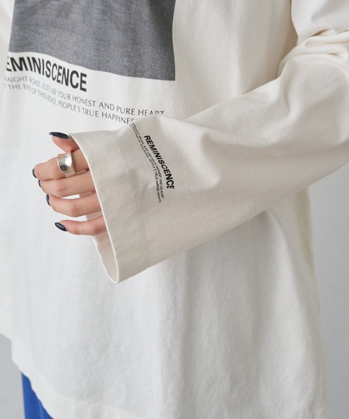 PUAL CE CIN(ピュアルセシン)の「フォトプリントロングスリーブカットソー(Tシャツ/カットソー・レディース・ベージュ/オフホワイト・FREE)」の21枚目の写真