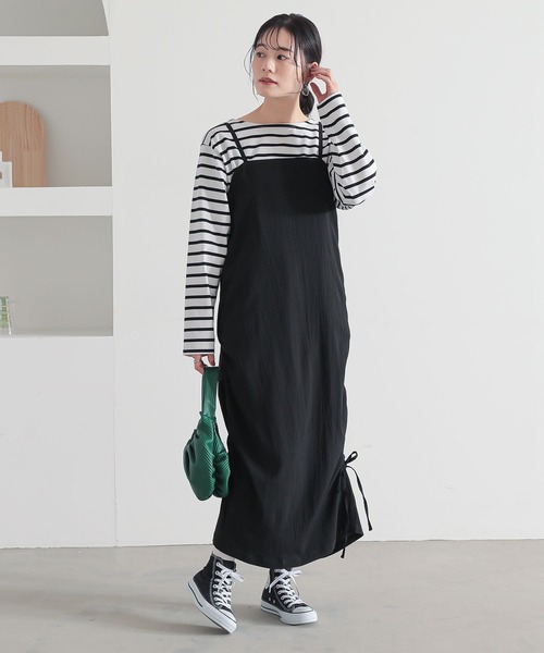 n'OrLABEL（ノアールレーベル）の「『ボーダーバスクロンT』（Tシャツ/カットソー・レディース・グリーン/ブラック/ベージュ/ブルー・2/1）」の16枚目の写真