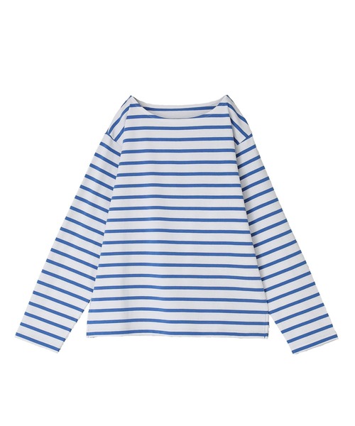 n'OrLABEL（ノアールレーベル）の「『ボーダーバスクロンT』（Tシャツ/カットソー・レディース・グリーン/ブラック/ベージュ/ブルー・2/1）」の5枚目の写真