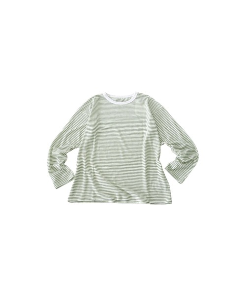 antiqua(アンティカ)の「ボーダーロンT(Tシャツ/カットソー・レディース・ネイビー/グリーン/ブラック・ONESIZE)」の18枚目の写真