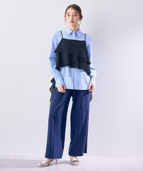 Editt by YECCA VECCA(エディットバイイェッカヴェッカ)の「配色パイピングイージーパンツ(その他パンツ・レディース・ベージュ/ネイビー/ブラック・FREE)」の10枚目の写真