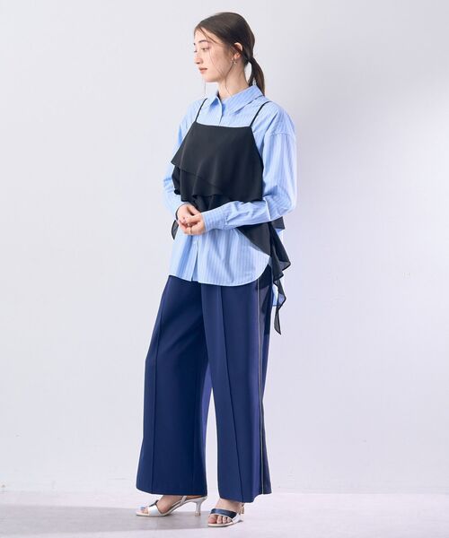 Editt by YECCA VECCA(エディットバイイェッカヴェッカ)の「配色パイピングイージーパンツ(その他パンツ・レディース・ベージュ/ネイビー/ブラック・FREE)」の11枚目の写真