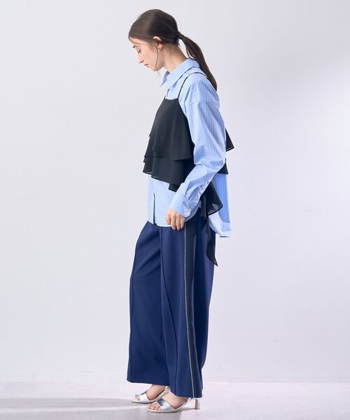 Editt by YECCA VECCA(エディットバイイェッカヴェッカ)の「配色パイピングイージーパンツ(その他パンツ・レディース・ベージュ/ネイビー/ブラック・FREE)」の12枚目の写真