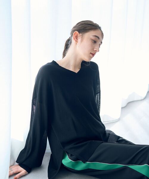 Editt by YECCA VECCA(エディットバイイェッカヴェッカ)の「配色パイピングイージーパンツ(その他パンツ・レディース・ベージュ/ネイビー/ブラック・FREE)」の19枚目の写真