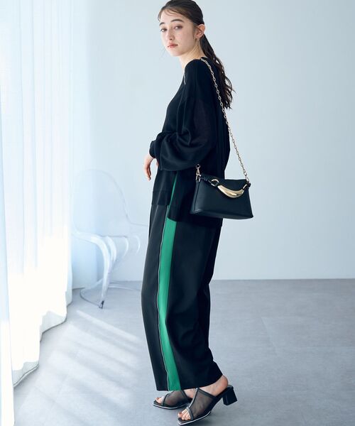 Editt by YECCA VECCA(エディットバイイェッカヴェッカ)の「配色パイピングイージーパンツ(その他パンツ・レディース・ベージュ/ネイビー/ブラック・FREE)」の22枚目の写真