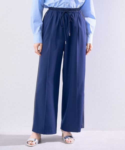 Editt by YECCA VECCA(エディットバイイェッカヴェッカ)の「配色パイピングイージーパンツ(その他パンツ・レディース・ベージュ/ネイビー/ブラック・FREE)」の1枚目の写真