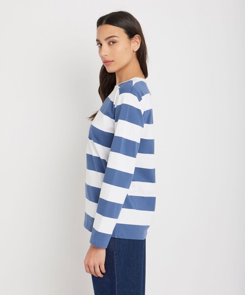 agnes b.(アニエスベー)の「太ボーダー コットン 長袖Tシャツ "Cool"(Tシャツ/カットソー・レディース・ストライプ・2/1/3)」の3枚目の写真