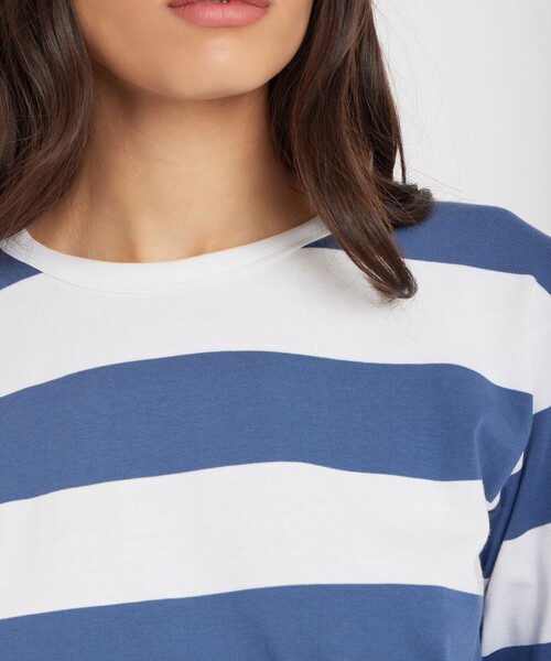 agnes b.(アニエスベー)の「太ボーダー コットン 長袖Tシャツ "Cool"(Tシャツ/カットソー・レディース・ストライプ・2/1/3)」の5枚目の写真