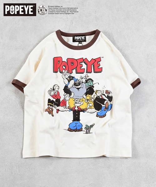セール】【POPEYE(TM)】別注 プリントリンガーTee（Tシャツ