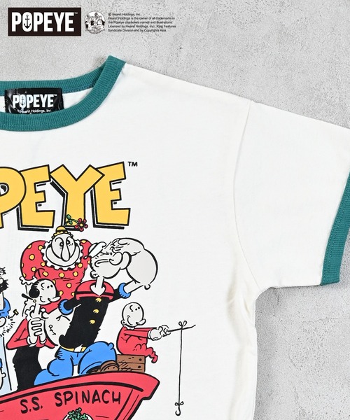 セール】【POPEYE(TM)】別注 プリントリンガーTee（Tシャツ