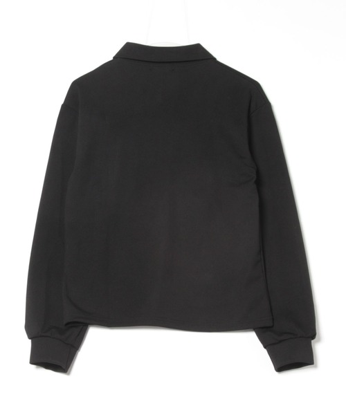 WEGO(ウィゴー)の「WEGO/ベーシックヘンリーネックポロシャツロングT(ポロシャツ・レディース・ブラック/ホワイト・MEDIUM/LARGE)」の7枚目の写真
