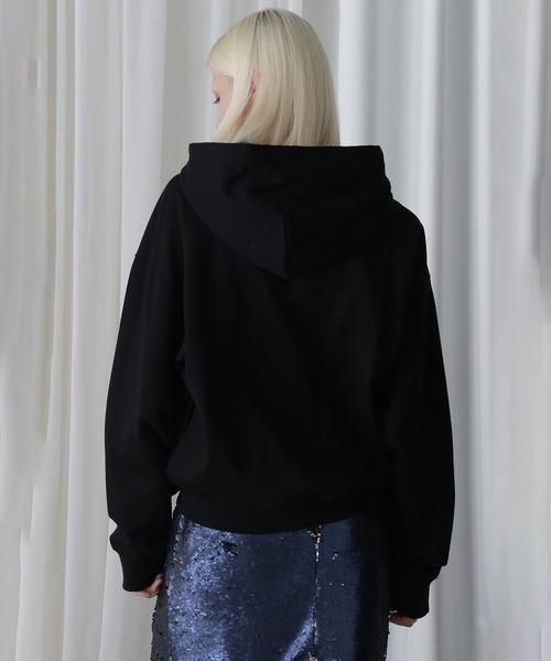 ROSE BUD(ローズバッド)の「(GENE HEAVENS)「NEW WAVE」ロゴ フーデッド スウェット(パーカー・レディース・グレー/ブラック・ONE SIZE)」の22枚目の写真