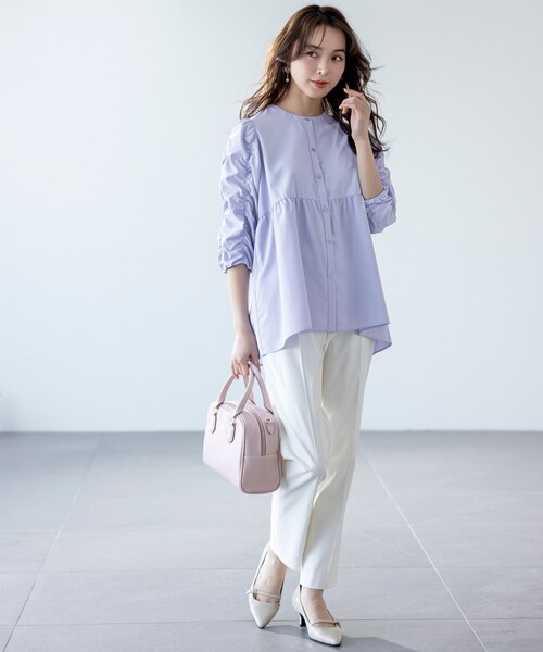 【A&S】ギャザーブラウスミドル丈 アームギャザーブラウス | メゾンドアムウ