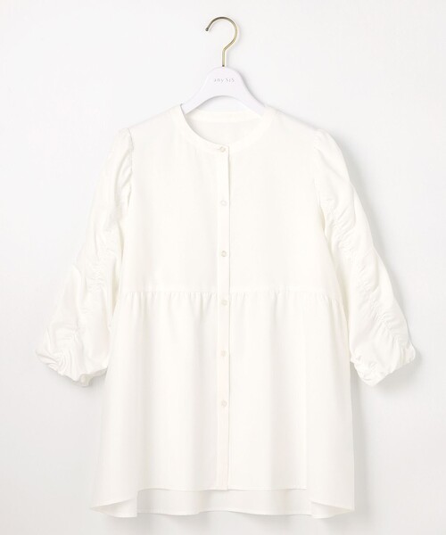 ANY SIS（エニィスィス）の「【洗える】ギャザースリーブ ブラウス（シャツ/ブラウス・レディース・ネイビー系/ホワイト系/スカイブルー系・2）」の15枚目の写真