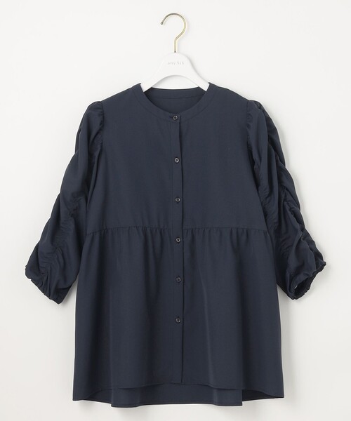 ANY SIS（エニィスィス）の「【洗える】ギャザースリーブ ブラウス（シャツ/ブラウス・レディース・ネイビー系/ホワイト系/スカイブルー系・2）」の17枚目の写真