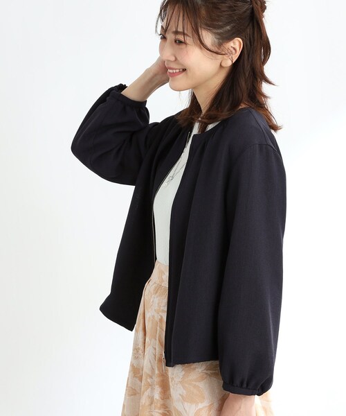 Reflect（リフレクト）の「【夏SALE／手洗い可】ジップアップメッシュブルゾン（ブルゾン・レディース・アイボリー/ネイビー・15 /13/11/09/07/05/17）」の8枚目の写真