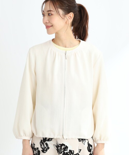 Reflect（リフレクト）の「【夏SALE／手洗い可】ジップアップメッシュブルゾン（ブルゾン・レディース・アイボリー/ネイビー・15 /13/11/09/07/05/17）」の12枚目の写真