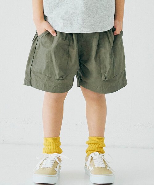 p.premier(ピードットプルミエ)の「【ジュニア対応】立体ポケットワークショーツ(その他パンツ・キッズ・チャコール/カーキ/アイボリー/ブルー・140/130/120/110/100/90/80)」の3枚目の写真
