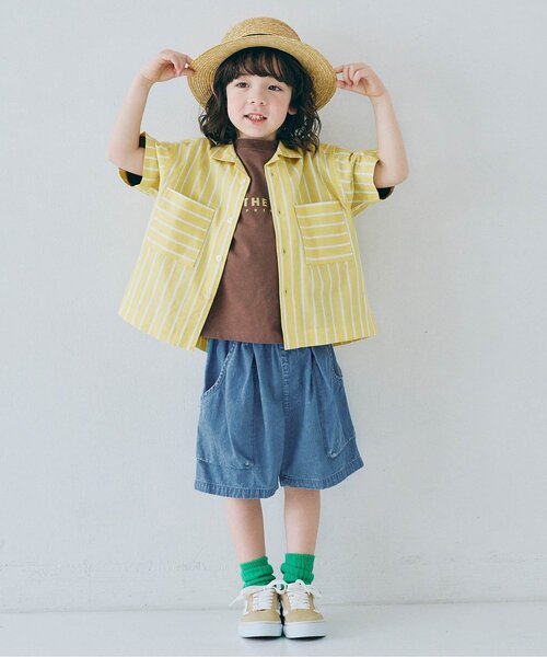 p.premier(ピードットプルミエ)の「【ジュニア対応】立体ポケットワークショーツ(その他パンツ・キッズ・チャコール/カーキ/アイボリー/ブルー・140/130/120/110/100/90/80)」の5枚目の写真