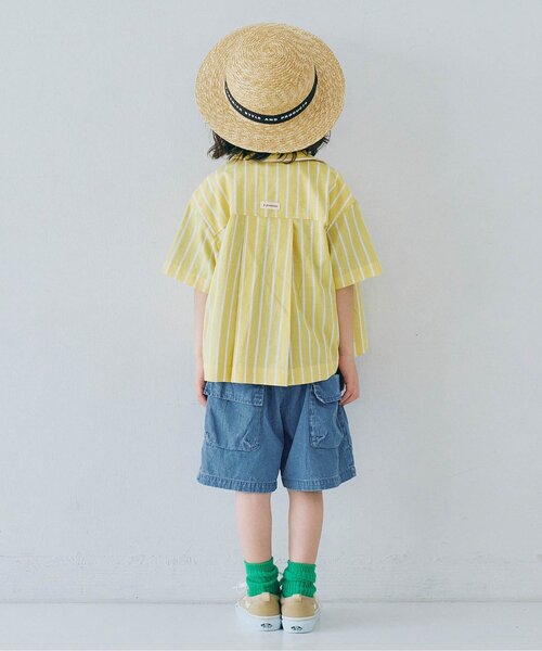 p.premier(ピードットプルミエ)の「【ジュニア対応】立体ポケットワークショーツ(その他パンツ・キッズ・チャコール/カーキ/アイボリー/ブルー・140/130/120/110/100/90/80)」の6枚目の写真