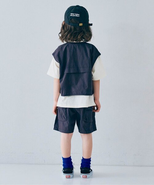 p.premier(ピードットプルミエ)の「【ジュニア対応】立体ポケットワークショーツ(その他パンツ・キッズ・チャコール/カーキ/アイボリー/ブルー・140/130/120/110/100/90/80)」の9枚目の写真