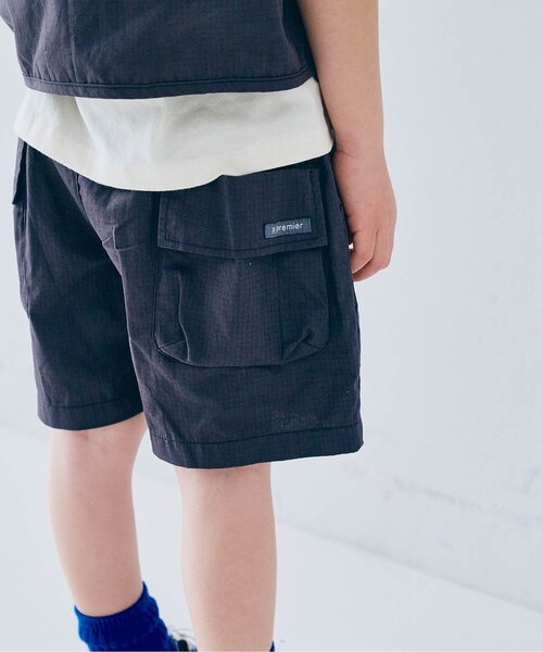p.premier(ピードットプルミエ)の「【ジュニア対応】立体ポケットワークショーツ(その他パンツ・キッズ・チャコール/カーキ/アイボリー/ブルー・140/130/120/110/100/90/80)」の10枚目の写真
